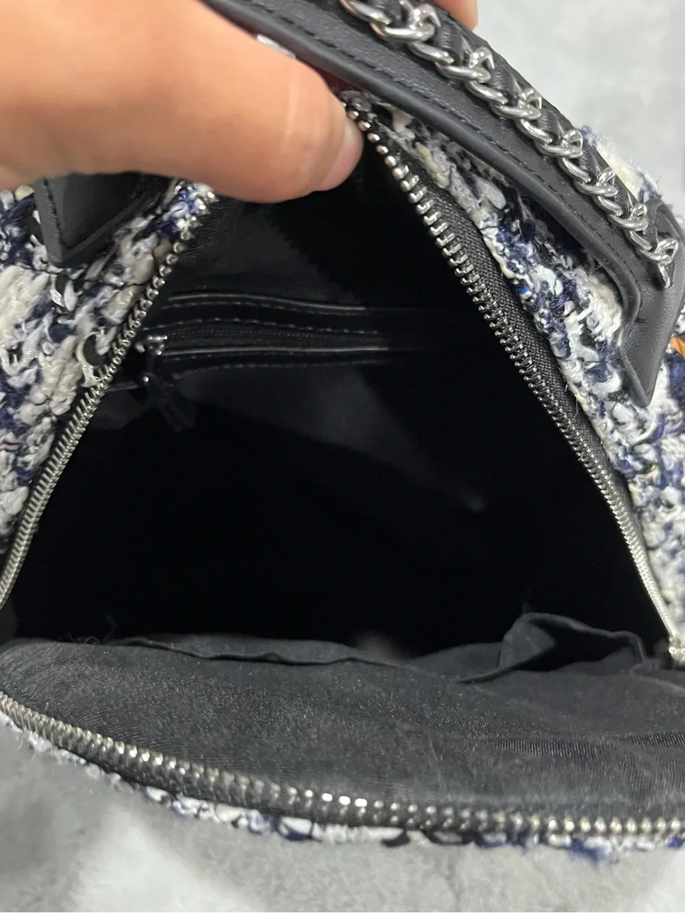 NWT Madden NYC Mini Quilted Boucle Tweed Plaid Backpack Bag